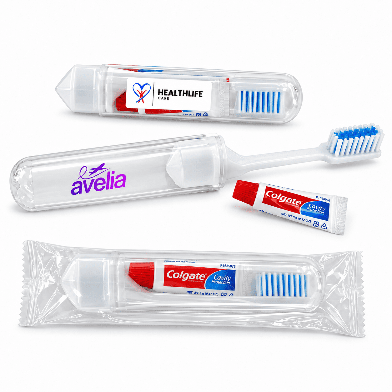 Compact Travel Toothbrush & 5g Paste Set