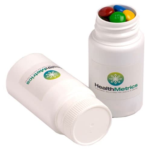 Pill Jar with Mini M&Ms 120g