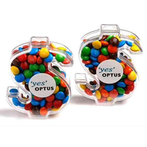 Acrylic Dollar with Mini M&Ms 40g